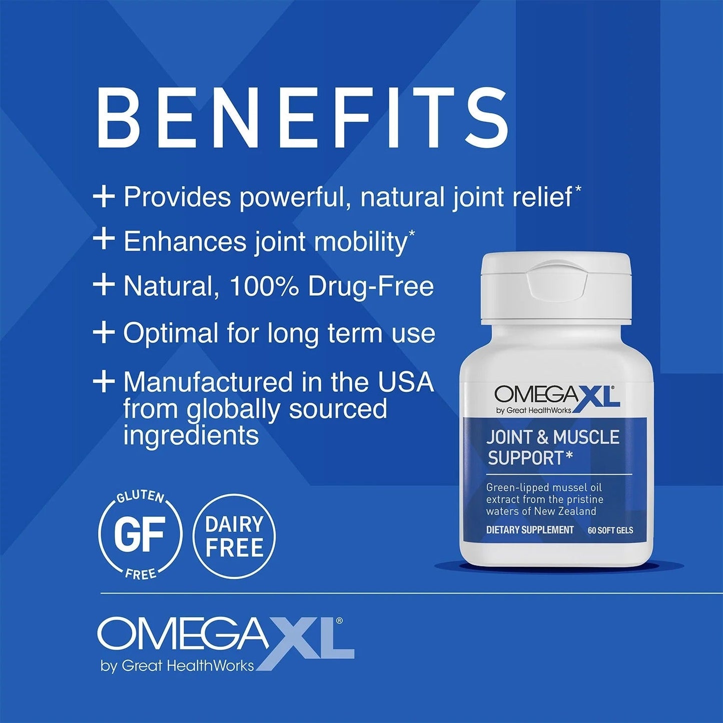 OmegaXL Joint Support Supplement - Natural Muscle 120
