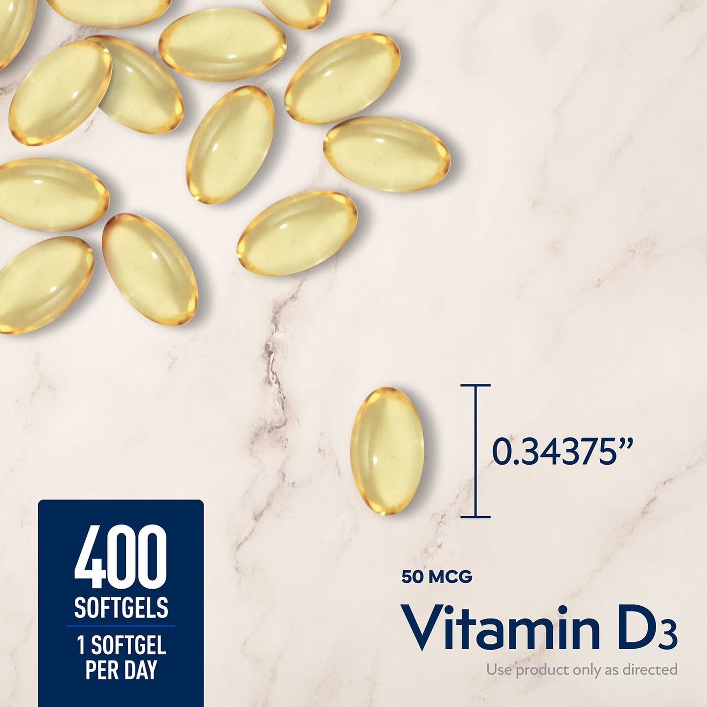 Member's Mark Vitamin D3 50 mcg (2000 IU) – Bone & Immune Support | 400 Tablets