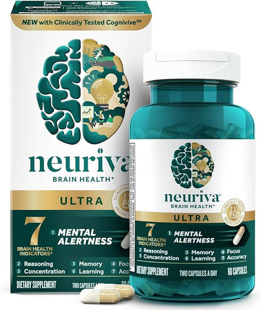 Neuriva Ultra Brain Supplement – Memory & Focus Support | 60 Capsules