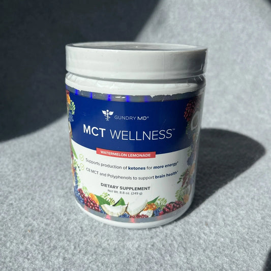 Gundry MD MCT Wellness Watermelon Lemonade Powder – Energy & Metabolism Support | 8.25 oz (234 g)