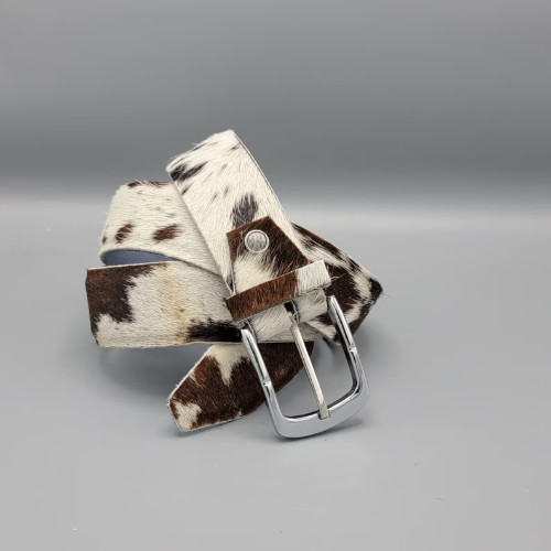 Cowhide Hair On Leather Belt – Handmade Western Rodeo Fashion Belt