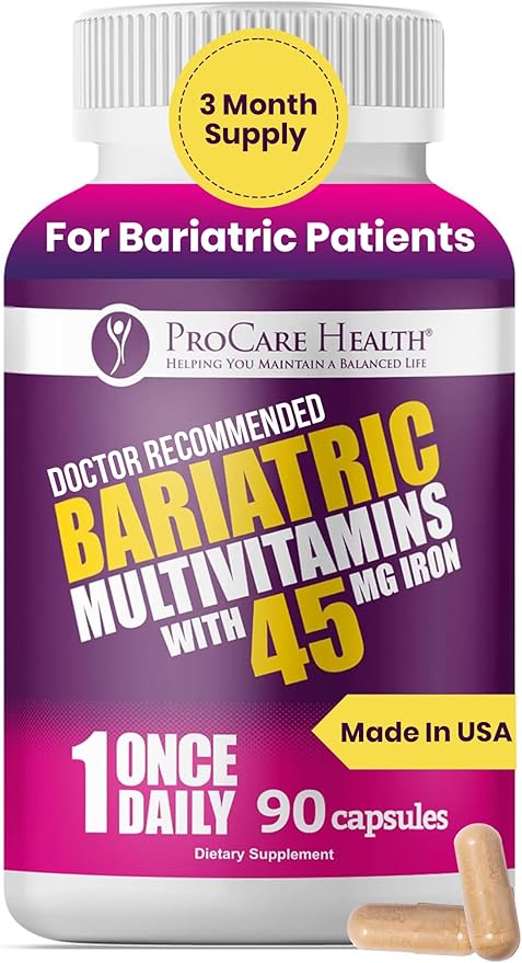 Bariatric Once-a-Day Multivitamin – 90 Capsules, Gastric Bypass & Sleeve Surgery Daily Nutritional Support