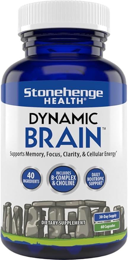 Stonehenge Health Dynamic Brain – Memory, Focus & Mental Clarity Supplement with 41 Nootropic Ingredients