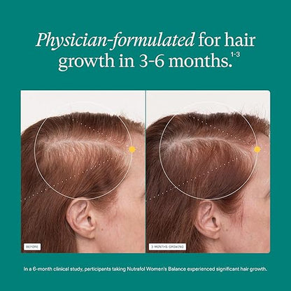 Nutrafol Women’s Balance Hair Growth Supplement – Ages 45+ – 1 Month Supply