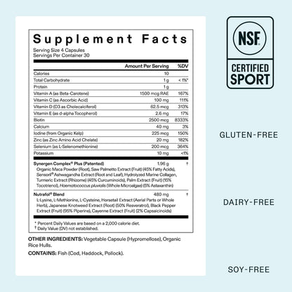 Nutrafol Women’s Balance Hair Growth Supplement – Ages 45+ – 1 Month Supply