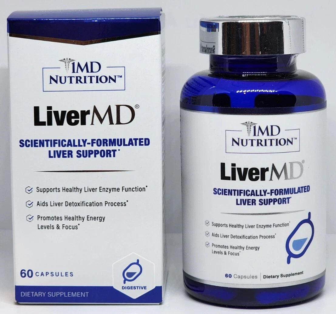 1MD LiverMD Liver Repair Support Supplement New Sealed 60 Capsules New