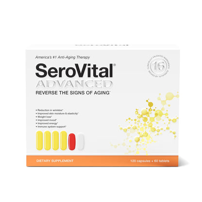 Serovital Advanced Anti-Aging Therapy Supplement – 120 Capsules + 60 Tablets
