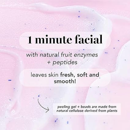 Saturday Skin Rub-A-Dub Refining Peel Gel – Exfoliating Face Wash & Fruit Enzyme Scrub – 2.53 fl oz (75ml)