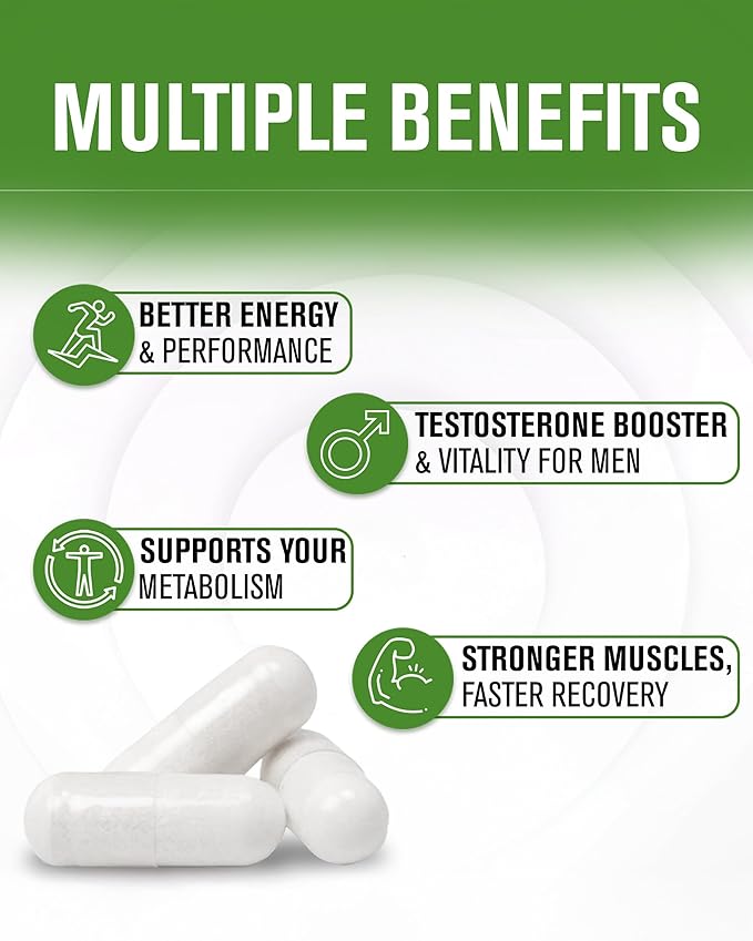 NaturalSlim Testosterin Testosterone Multivitamin for Men – Muscle, Endurance & Vitality Support Supplement