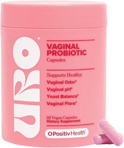 O Positiv URO Vaginal Probiotics for Women – pH Balance & Vaginal Health Support – 60 Capsules (1 Month Supply)