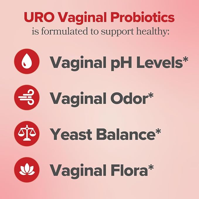 O Positiv URO Vaginal Probiotics for Women – pH Balance & Vaginal Health Support – 60 Capsules (1 Month Supply)